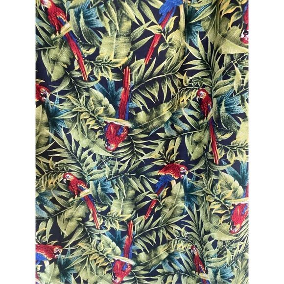 Harve Bernard NWT collection parrot palm tree, 100% silk skirt/12 - Picture 4 of 7